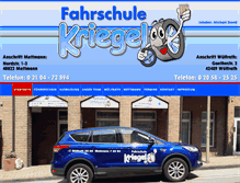 Tablet Screenshot of fahrschule-kriegel.de